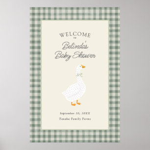 Affiche Bienvenue à la Baby Shower de Mère l'Oie de Conte