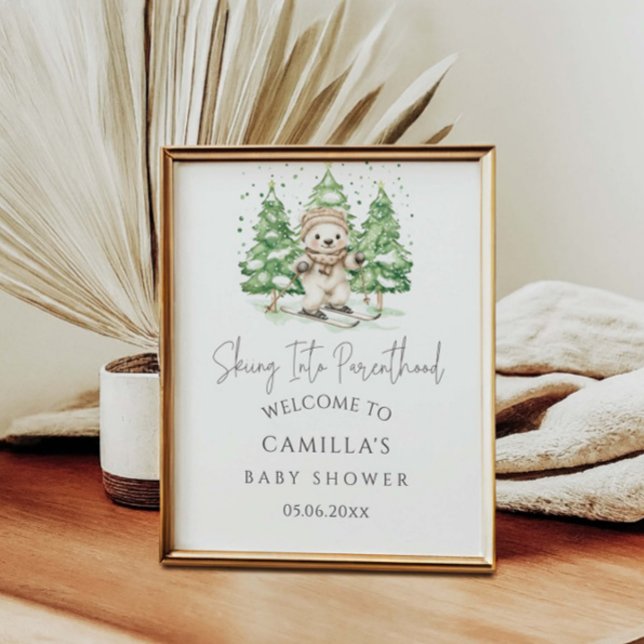 Affiche Bienvenue à la Baby Shower d'hiver pour l'arrivée  (Créateur téléchargé)