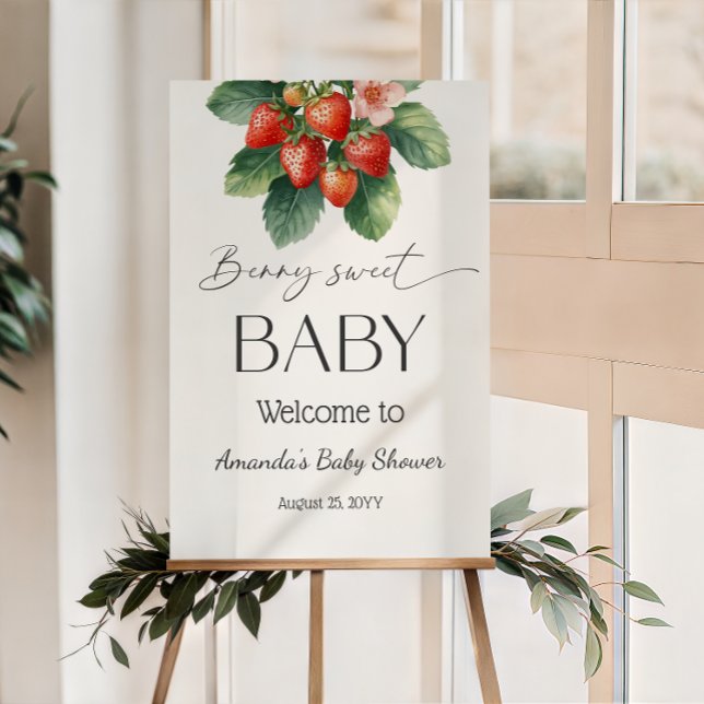 Affiche Bienvenue à la Baby Shower Douce et Rustique de la (Créateur téléchargé)