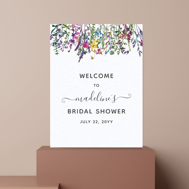 Affiche Bienvenue à la Baby Shower Fleurs des Champs  (Créateur téléchargé)