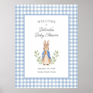 Affiche Bienvenue à la Baby Shower Lapin Conte de Fées Cla