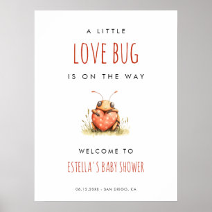 Affiche Bienvenue à la Baby Shower Love Bug