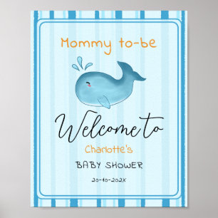 Affiche Bienvenue à la Baby Shower Maman Qui Va Être Migno