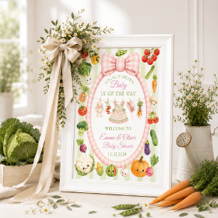 Affiche Bienvenue à la Baby Shower Marché de Producteurs L