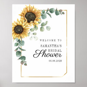 Affiche Bienvenue à la Baby Shower Mariage avec lettrage à