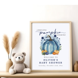 Affiche Bienvenue à la Baby Shower pour le Petit Garçon Ci