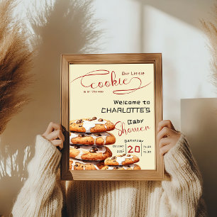 Affiche Bienvenue à la Baby Shower pour un Petit Biscuit M