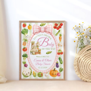 Affiche Bienvenue à la Baby Shower pour une Fille Issue de