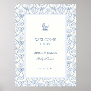 Affiche Bienvenue à la Baby Shower Prépaquéenne Côtière