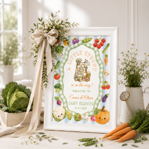 Affiche Bienvenue à la Baby Shower Rustique Little Sprout