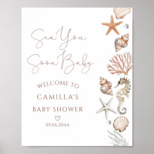 Affiche Bienvenue à la Baby Shower Sea You Soon