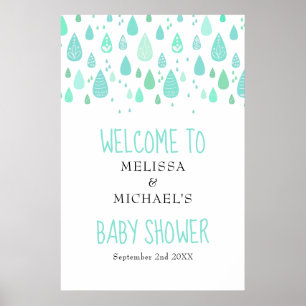 Affiche Bienvenue à la Baby Shower / Sprinkle Cute avec go