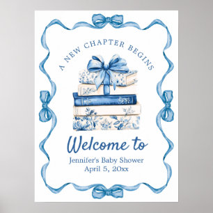 Affiche Bienvenue à la Baby-Shower sur le thème du Livre a