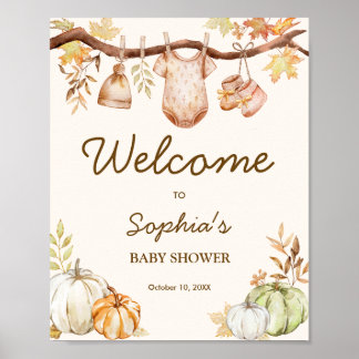 Affiche Bienvenue à la Baby Shower Tomber en Amour