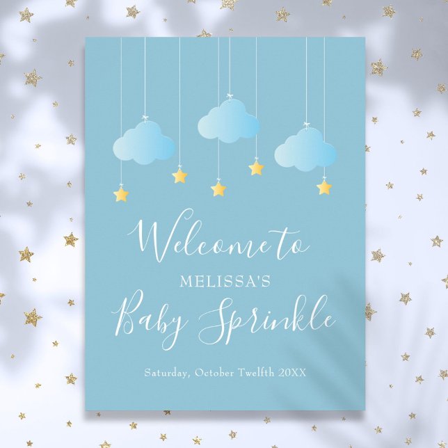Affiche Bienvenue à la Baby Sprinkle Twinkle Sprinkle (Twinkle Sprinkle Baby Sprinkle Shower Welcome Poster)