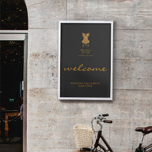 Affiche Bienvenue à la boutique de lingerie de la boutique