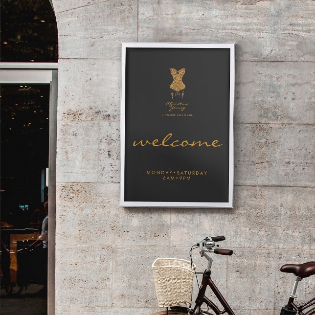 Affiche Bienvenue à la boutique de lingerie de la boutique (Créateur téléchargé)