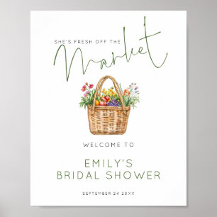 Affiche Bienvenue à la douche de mariée fraîchement arrivé