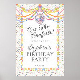 Affiche Bienvenue à la fête d'anniversaire Confiture de co