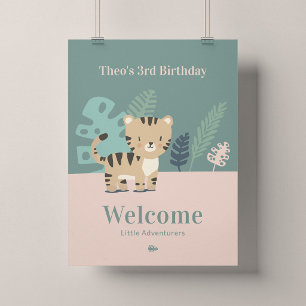 Affiche Bienvenue à la fête d'anniversaire de Tiny Tiger 1