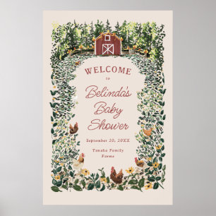 Affiche Bienvenue à la Fête de Bébé de la Grange Enchantée