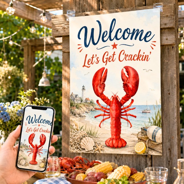 Affiche Bienvenue à la fête de cuisson du homard langouste (Créateur téléchargé)