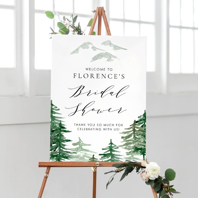 Affiche Bienvenue à la Fête de Fiançailles Forêt Tropicale (Créateur téléchargé)