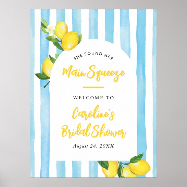Affiche Bienvenue à la fête de fiançailles Main Squeeze Su (Devant)
