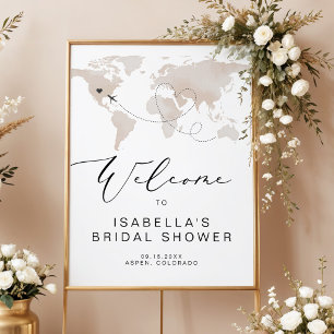 Affiche Bienvenue à la fête de mariage sur le thème des vo