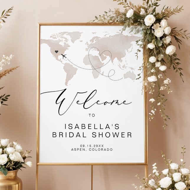 Affiche Bienvenue à la fête de mariage sur le thème des vo (Créateur téléchargé)