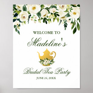 Affiche Bienvenue à la fête du thé à la Fête des mariées v