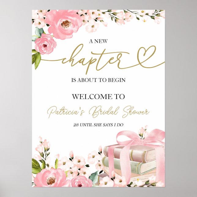 Affiche Bienvenue à la fête prénuptiale de A New Chapter B (Devant)
