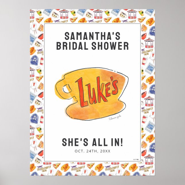 Affiche Bienvenue à la fête prénuptiale de Gilmore Girls (Devant)