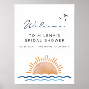 Affiche Bienvenue à la fête prénuptiale de OCEANSIDE Beach