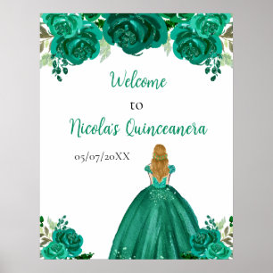 Affiche Bienvenue à la Princesse aux Cheveux Blonds pour s