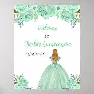 Affiche Bienvenue à la Princesse aux Cheveux Blonds pour s