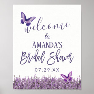 Affiche Bienvenue à la réception de mariage élégante aux f