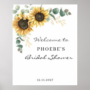 Affiche Bienvenue à la réception de mariage floral tournes