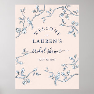 Affiche Bienvenue à la réception de mariage French Toile B