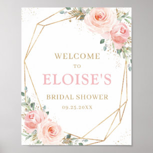 Affiche Bienvenue à la réception de mariage géométrique do