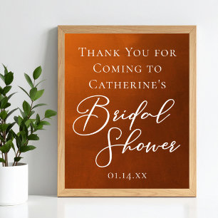 Affiche Bienvenue à la réception de mariage rustique orang