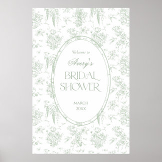 Affiche Bienvenue à la réception de mariage vintage toile 