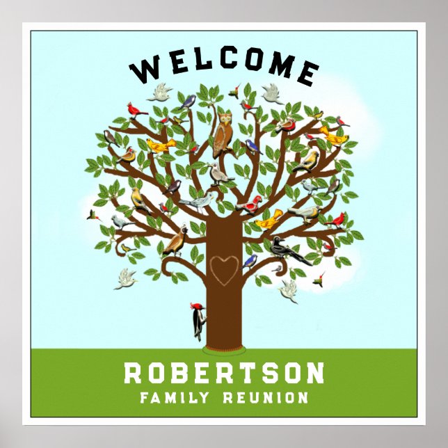 Affiche Bienvenue à la réunion de famille (Devant)