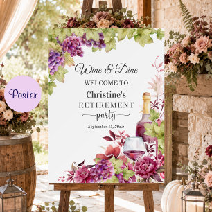 Affiche Bienvenue à la soirée d'adieu pour la retraite Chi