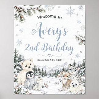 Affiche Bienvenue à l'anniversaire de la merveille arctiqu