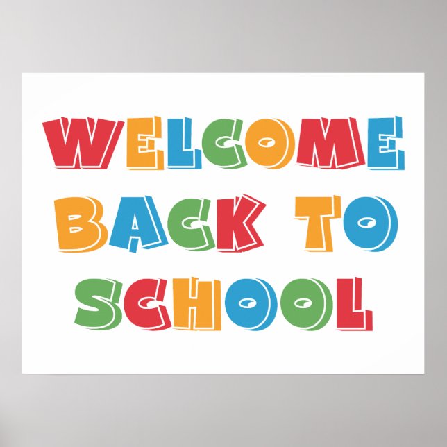 Affiche Bienvenue à l'école (Devant)