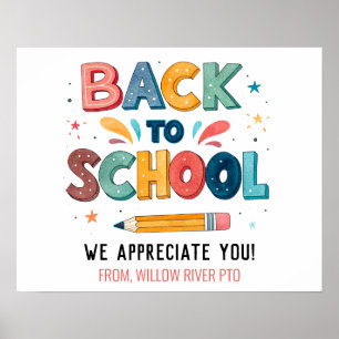 Affiche Bienvenue à l'école - Bright & Fun Classroom