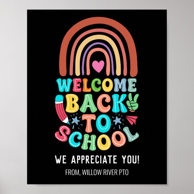 Affiche Bienvenue à l'école - Bright & Fun Classroom (Devant)