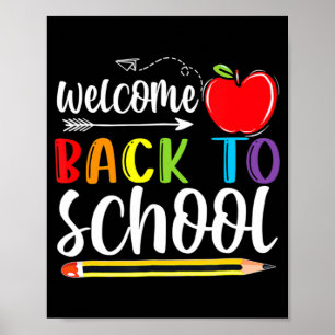 Affiche Bienvenue à l'école pour le premier jour d'école E