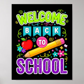 Affiche Bienvenue à l'école, premier jour d'école